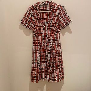 Gucci shirt dress with black, orange, and white bamboo print size 42